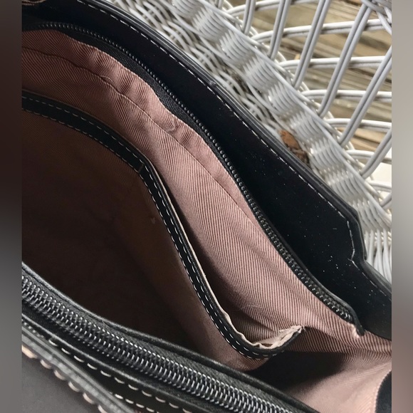 London Fog Faux Leather Floral Purse Satchel Handbag - Picture 10 of 10